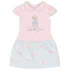 Girls Pink & Grey Mouse Dress, 1, hi-res